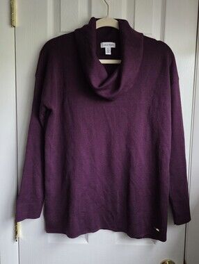 Calvin Klein Women's Cowl Neck Sweater - Plum